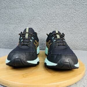 ASICS Gel Womens Trail Running Sneakers Black Blue Yellow Size 11